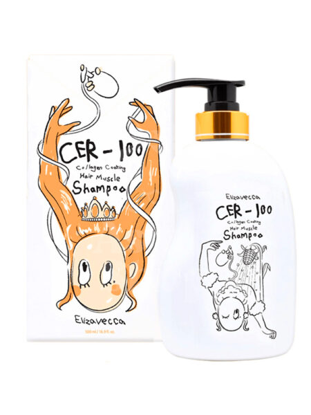ELIZAVECCA CER 100 Collagen Coating Hair Muscle Shampoo foto producto botella caja