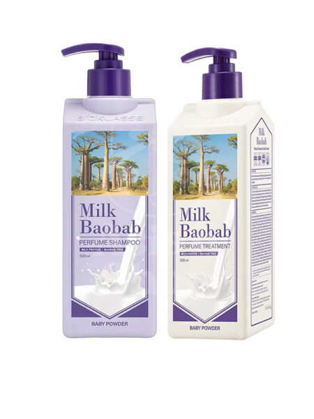 MILK BAOBAB Baby Powder Perfume Hair Care Set (Shampoo + Treatment)