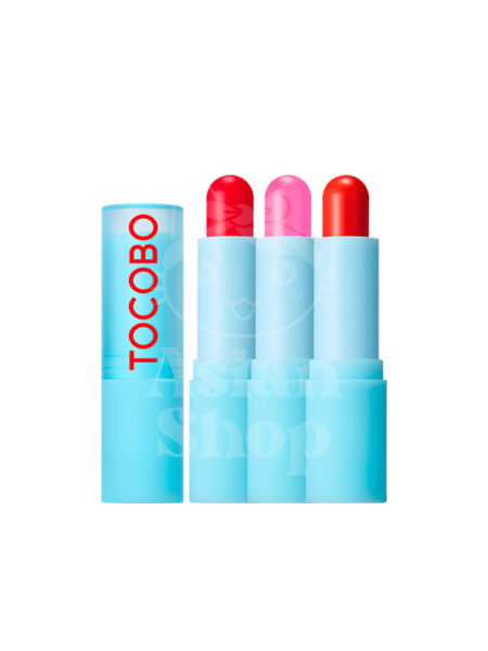 TOCOBO Glass Tinted Lip Balm foto producto tonos bálsamo