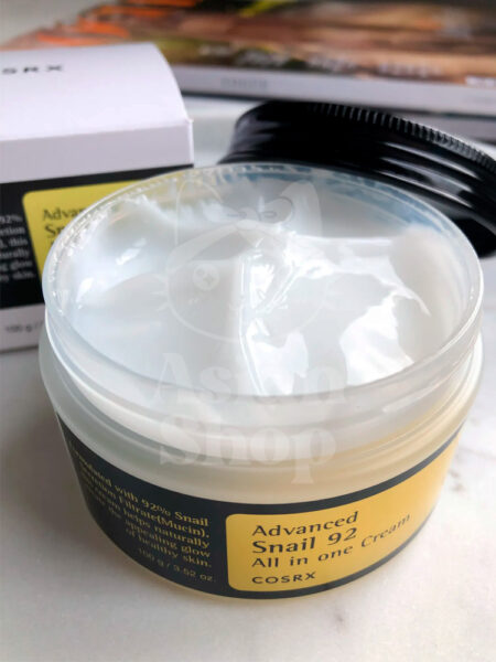 COSRX Advanced Snail 92 All in One Cream modo de uso textura foto pote