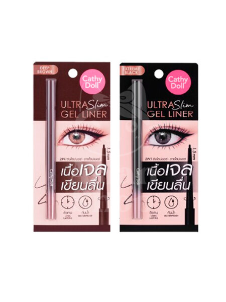CATHY DOLL Ultra Slim Gel Liner tono extreme black deep brown