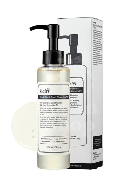 DEAR, KLAIRS Gentle Black Fresh Cleansing Oil
