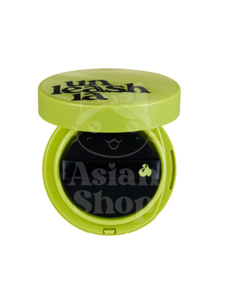 UNLEASHIA Satin Wear Healthy Green Cushion abierto SPF30 PA++
