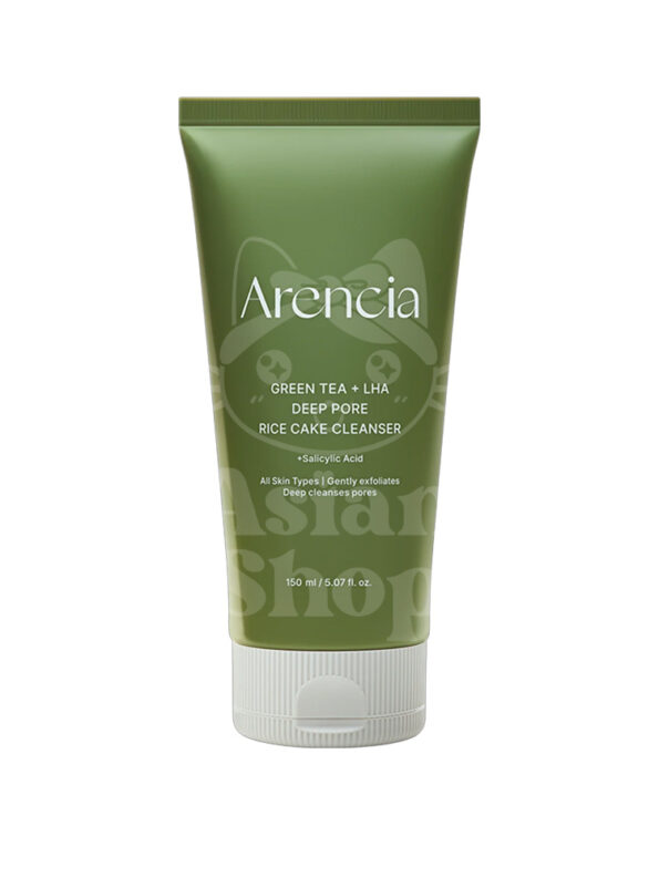 ARENCIA Green Tea + LHA Deep Pore Rice Cake Cleanser
