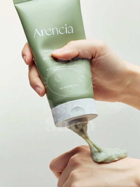 ARENCIA Green Tea + LHA Deep Pore Rice Cake Cleanser