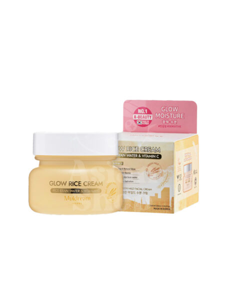 MULDREAM Glow Rice Cream crema facial coreana iluminadora con arroz y niacinamida