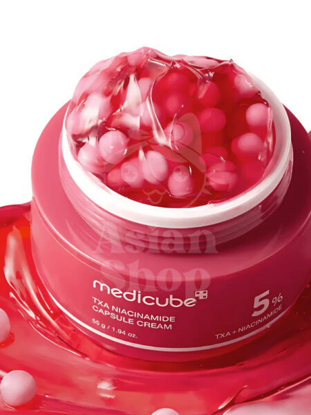 Textura cremosa con cápsulas de niacinamida del MEDICUBE TXA Niacinamide Capsule Cream